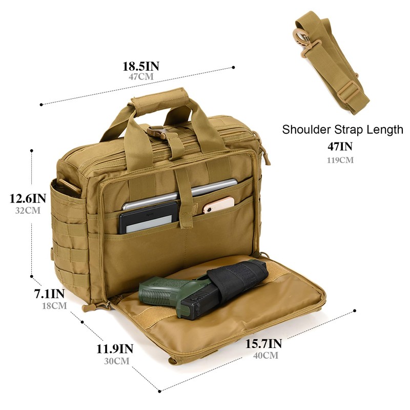 Stypos Tactical Messenger Bag,14inch/15.6inch/17.3inch Briefcase for Man Military Laptop Bag,