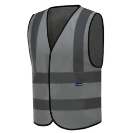 Grey Hi Vis Jacket grey high vis Reflective Safety Vest High Visibility hi viz vis Executive Waistcoat