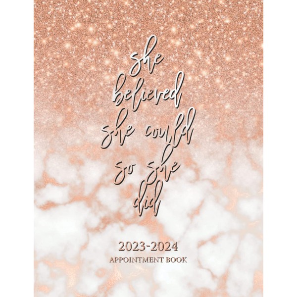 2023-2024 Appointment Book: Weekly Appointments Book for 2 Years Notebook