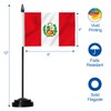 Anley Peru Deluxe Desk Flag Set - 6 x 4