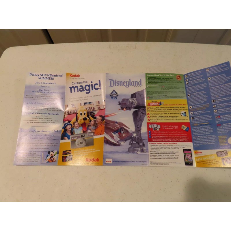 2011 Disneyland Summer Map featuring Star Tours 3D