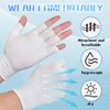 5 Pairs of White Fingerless Gloves, Cotton Gloves for Night
