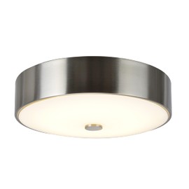 Aspen Creative 63004S-1 LED Small Flush Mount Ceiling Light Fixture, Contemporary Design in Satin Nickel Finish, Frosted Glass Diffuser, 11" Diameter