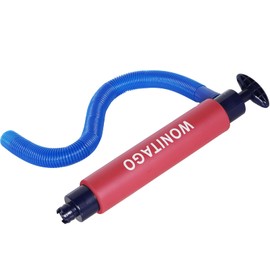 LINGVUM Manual Bilge Pump for Kayak, Canoe and Boat, 17" Portable Siphon Hand Water Pump for Kayaks with Reversible Hose, Rosy