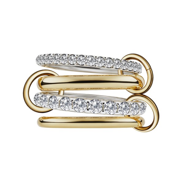 munone Multi Stacking Rings Set for Women,18k Gold Plated CZ