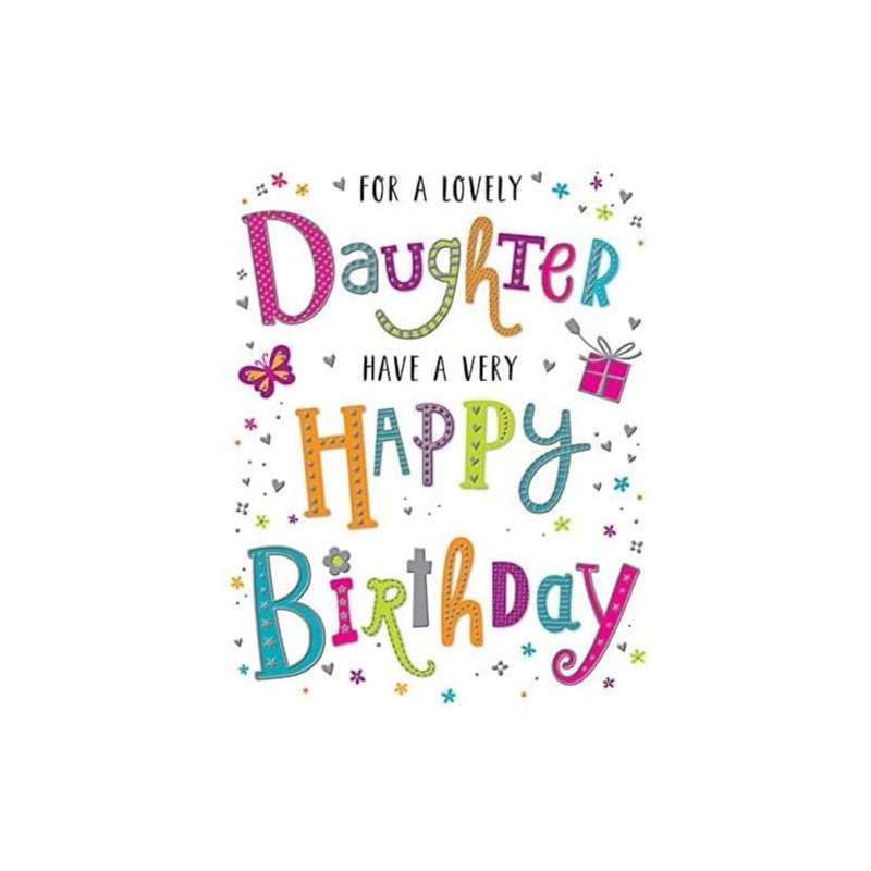 Piccadilly Greetings Regal Publishing Modern Birthday Card Daughter - 8