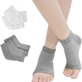 Heel Moisturizing socks for cracked heel treatmentstop cracked heels in their tracks plantar fasciitis insert pad gel heel cushion silica （ 2 pairs）