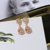 Champagne Earrings for Wedding Gold - Sterling Silver Pave Teardrop