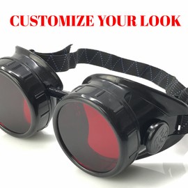 UMBRELLALABORATORY Steampunk Mad Scientist Goggles Rave Glasses costume eye protection goggles welding style
