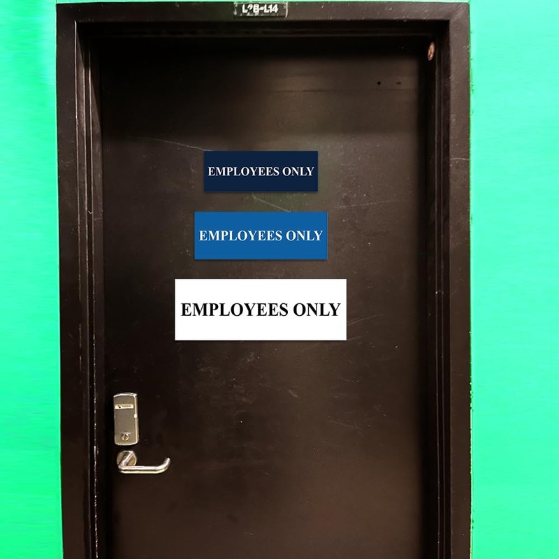 All Quality Basic Employees Only Wall or Door Sign -