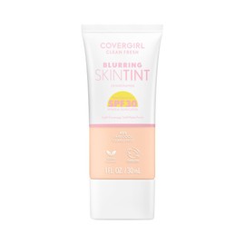 COVERGIRL Clean Fresh Blurring Skin Tint with SPF 30, 405 Fair Cool, Liquid Foundation, Soft Matte Finish, Smooths, Brightens, Blurs Pores, Mineral Sunscreen, Vegan Formula