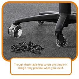 Yardenfun 12pcs Chair Wheel Stopper Cover Protective Caster Glide Caps for Office Chairs Stools Furniture Prevents Scratches and Damage to Floors Durable and Easy to Install