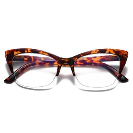 Bevi Blue Light Blocking Reading Glasses with Spring Hinges Magnifying Anti Eye Strain Glasses Men & Women R202104C4-4.00