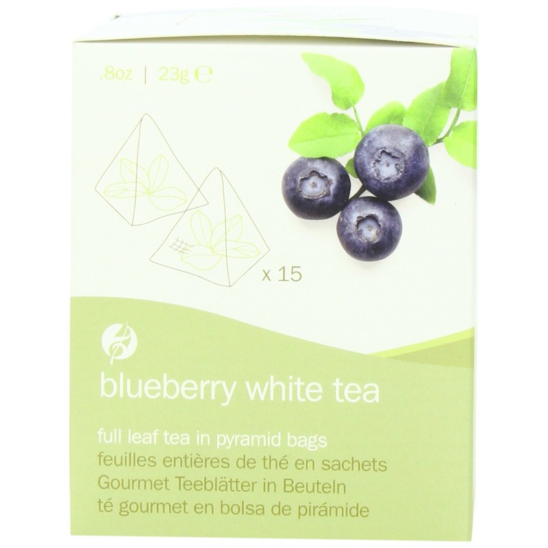 Adagio Teas Gourmet Tea Bags, Blueberry White, 15 Count
