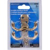 Hillman Hardware Essentials 852083 Double Clothes Hooks Brass -2 Pack