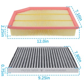 CARBBIA 68301863AA Cabin Air Filter Compatible with Jeep Wrangler 2.0L/3.6L 2018-2024, Compatible with Gladiator 3.6L 2020-2023 68257030AA, 68535621AA, CF12450, PA10396, CAF10022P