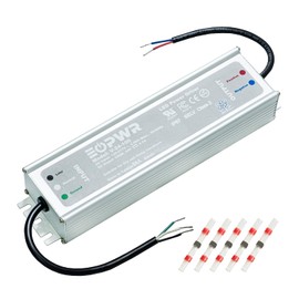LED Driver 100W Waterproof IP67 Power Supply AC120-277V to 24V DC Low Voltage Transformer Adapter Constant Voltage for LED Strip UL CE TAA (24V 100W)