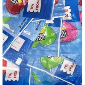 J0lly Ranchrs Valentine Heart Shaped Flat Lollipops-1.5 lbs Assorted Flavors Green Apple, Cherry, Watermelon and Pink Lemonade - Individually Wrapped Candy for Parties, Events, and More(24 oz)