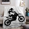 Motorcycle Cuddly Blanket, Soft and Warm Motocross Fluffy Blanket, for