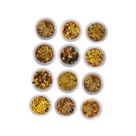 Minkissy Nail Decals Stickers Set 12 Boxes Manicure Kits Sequins Decorative Nail Art Supplies for Women Ladies