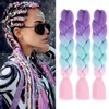 Rainbow Braiding Hair Extensions 24inch Pastel Hair Braids 3Packs Soft