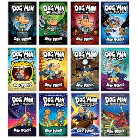 Dogman Series 1-12 Complete Books Set by Dav Pilkey