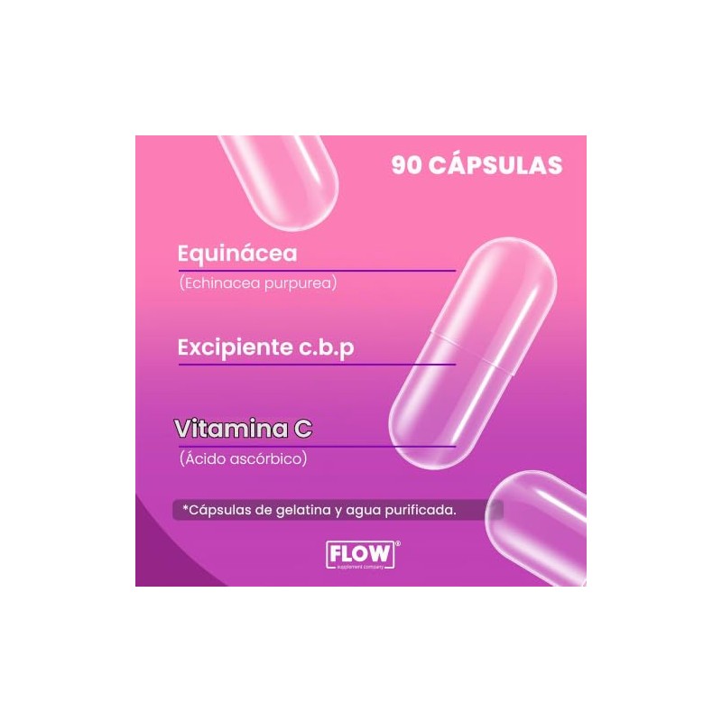Vitamina C + Equinacea - Sin Sabor- 90 Cápsulas -