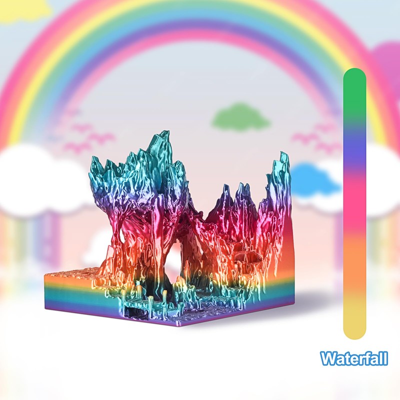 ERYONE Rainbow PLA Filament, Fast Color Change for 3D Printing