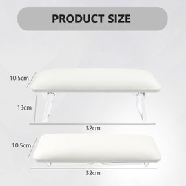 Foldable Nail Arm Rest for Nail Techs – Soft Microfiber Leather Hand Pillow Stand, Manicure Hand Rest Cushion for Acrylic Nails, Salon & Home Use