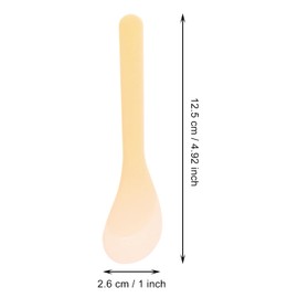 ONLYKXY 5pcs 5inch Plastic Beauty Spoon Facial Cream Brush Makeup Scoop Mud Reusable Cosmetic Dig Scoop Spatula Mask Tip for Lotions Moisturizers Home Salon DIY Facemask Mixing Sampling (Light Orange)