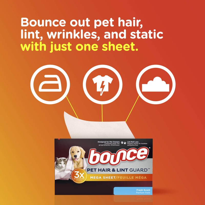 Bounce Sheets Pets 80 Per Box Fresh 2x Size 3x
