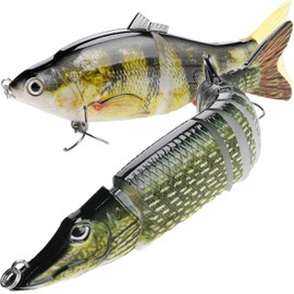 Fishing lure swimbait hard predator pike bigbait swimfish joint (perch)