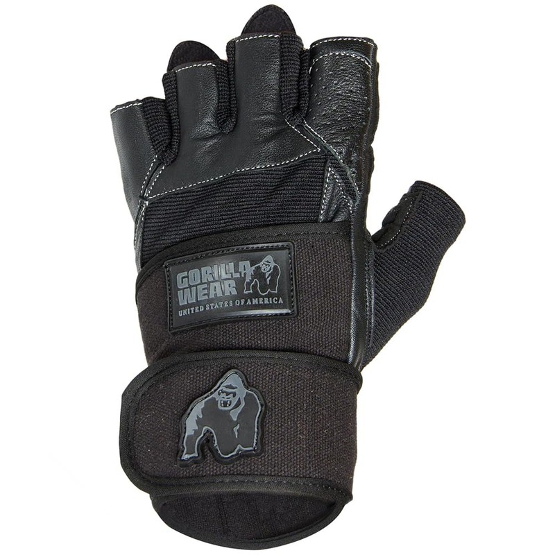 Gorilla Wear Dallas Wrist Wrap Gloves – Black - X-Large
