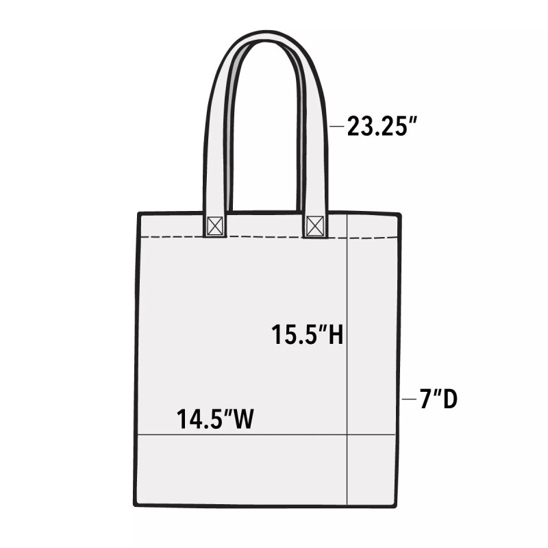 RetroPlanet Tote Bag, USA Patriotic Flag, 100% Canvas, Large