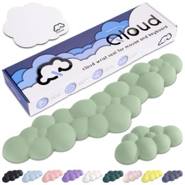 Qloud Cloud Wrist Rest Keyboard – Cloud Palm Rest Keyboard Rest Desk Cloud Wrist Pad – Keyboard Wrist Rest for Computer Keyboard Gaming Wrist Rest Cloud Arm Rest Keyboard Wrist Pad - Pastel Green