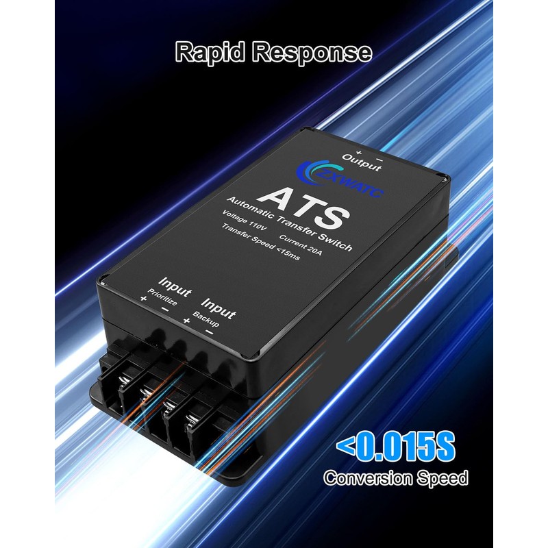 AC 110V 20A Dual Power Automatic Tranfer Switch, Main and