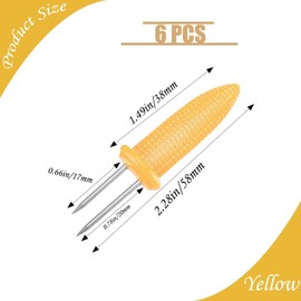 JYTDBCS 16 Pcs Corn On The Cob Skewers, Corn on The Cob Skewers Holders, BBQ Corn Skewers, Corn on The Cob Holder, Stainless Steel BBQ Skewers, for Home Kitchen, Barbecue, Picnic