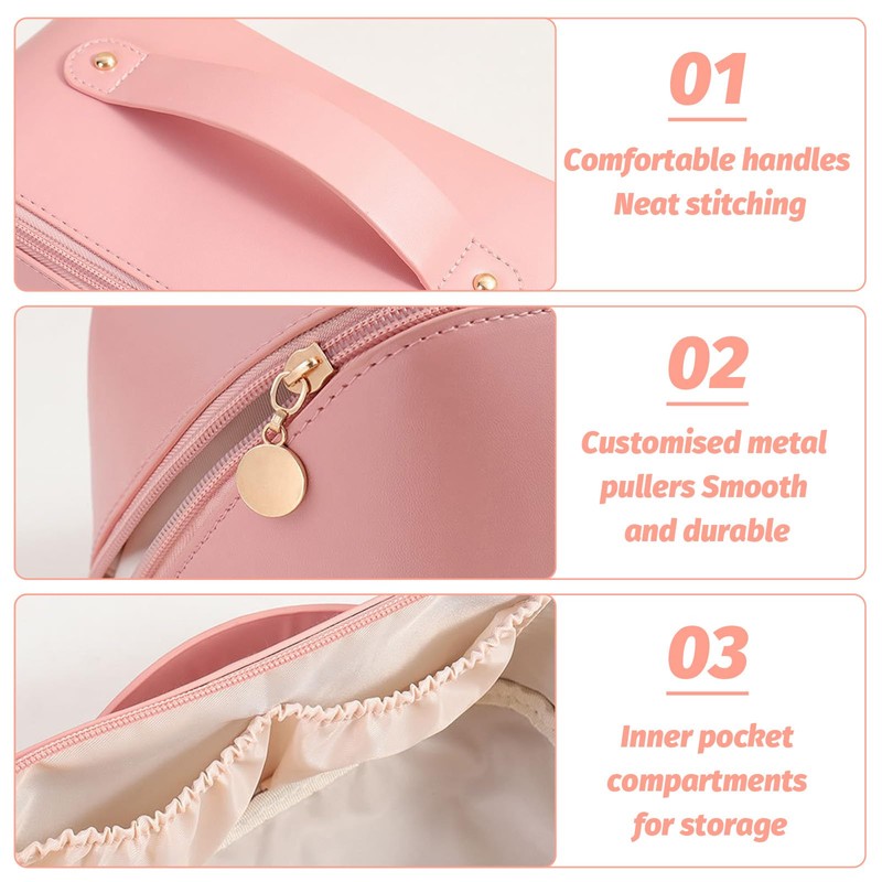 Cosmetic Bag, Extra Large Waterproof Makeup Organizer, High-Quality PU Travel