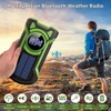 Emergency Weather Radio, Waterproof Bluetooth Portable AM/FM/NOAA Weather Radio, 5000mAh