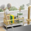 Cisily Gold Sponge Holder for Kitchen Sink, Sink Caddy Organizer