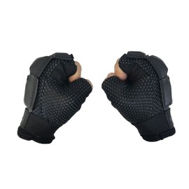 Maddog Tactical Half-Finger Paintball Airsoft Gloves - Stealth Black - Small/Medium