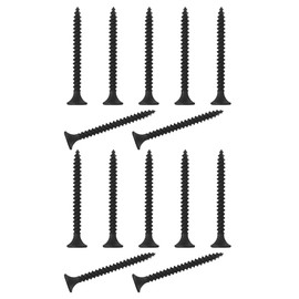 M3.5 x 40 mm, tornillos autoperforantes negros para paneles de yeso, tornillos de madera de acero al carbono, tornillos de cabeza plana Phillips de rosca gruesa para madera, gabinete, muebles, 200