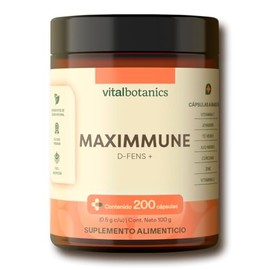 VITAL BOTANICS - Suplemento Alimenticio - Max Immun D-Fens - Vitamina C, Vitamina D3, Zinc, Equincea, Ajo, Jengibre y Crcuma - 200 Cpsulas de 500 mg  