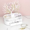 QWORK® Antlers Jewellery Organiser Stand Necklace Tree with Storage Drawer