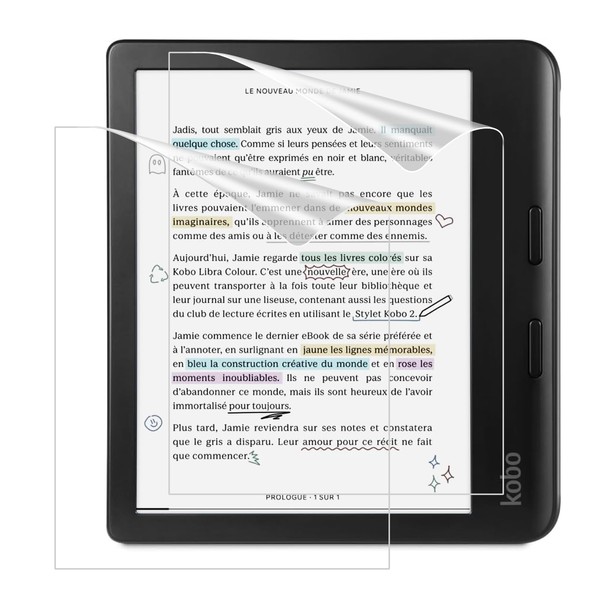 MoKo 2-Pack Matte Screen Protector Fits Kobo Libra Colour 7