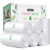 8 Gallon 330 Counts Strong Trash Bags Garbage Bags by Teivio, Bathroom Trash Can Bin Liners, Small Plastic Bags for home office kitchen, Clear