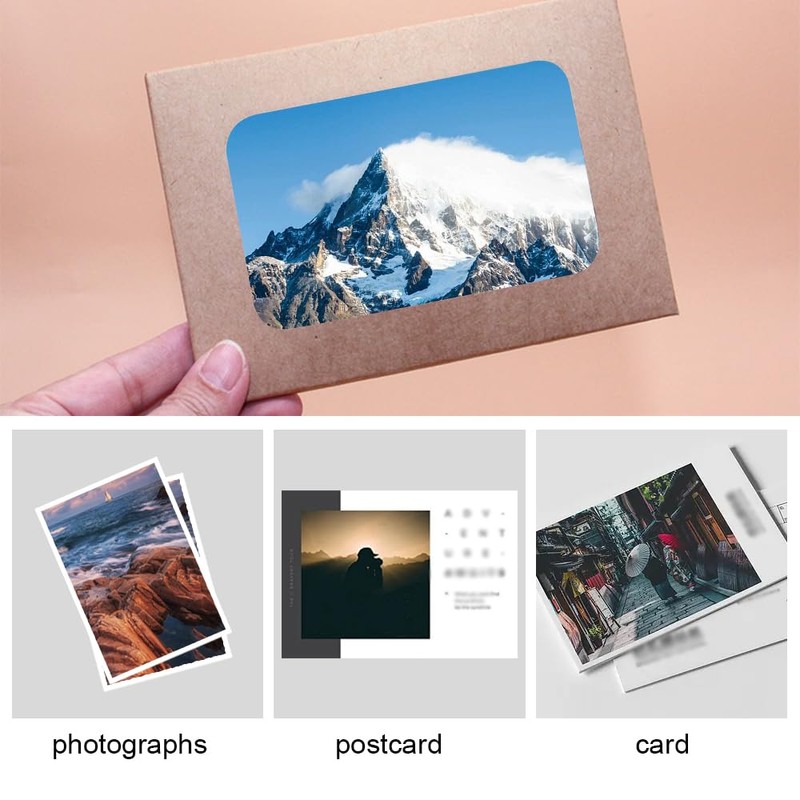 ONEBO Pack of 40 Postcard Covers, Kraft Paper Envelopes, Photo