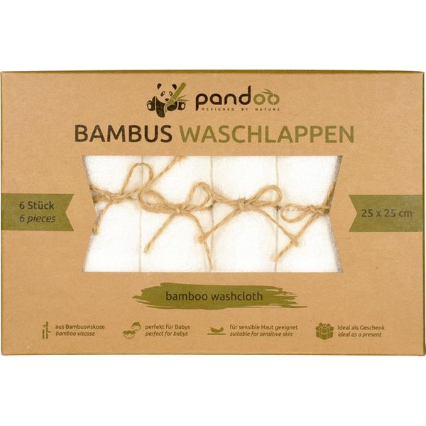 pandoo Bamboo Viscose Washcloth , 1 Pc