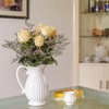 D'vine Dev 10 Inch White Ceramic Pitcher Vase for Home