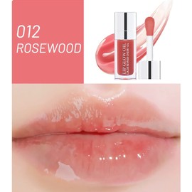 Bluemega Plump Lip Glow Oil Lip Gloss Crystal Jelly Lip Care Oil Aceite Labial Hidratante Pulido Sexy Lip Tinted Lip Plumper Pulido Lápiz Labial Antiadherente, Gran Cabeza de Cepillo